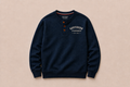 Navy Henley Crewneck Sweatshirt