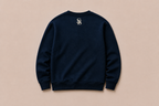 Navy Henley Crewneck Sweatshirt