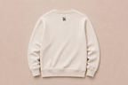 White Henley Crewneck Sweatshirt